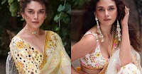 aditi rao hydari cleavage saree hot acress