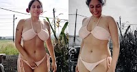 neha bhasin bikini curvy body navel piercing