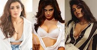 south indian actress unbuttoned shirt cleavage bra