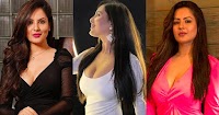 puja banerjee short dress curvy body indian actress