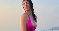 shreya mehta clavage pink swimsuit girls hostel actress