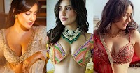 neha sharma cleavage saree lehanga busty indian actress