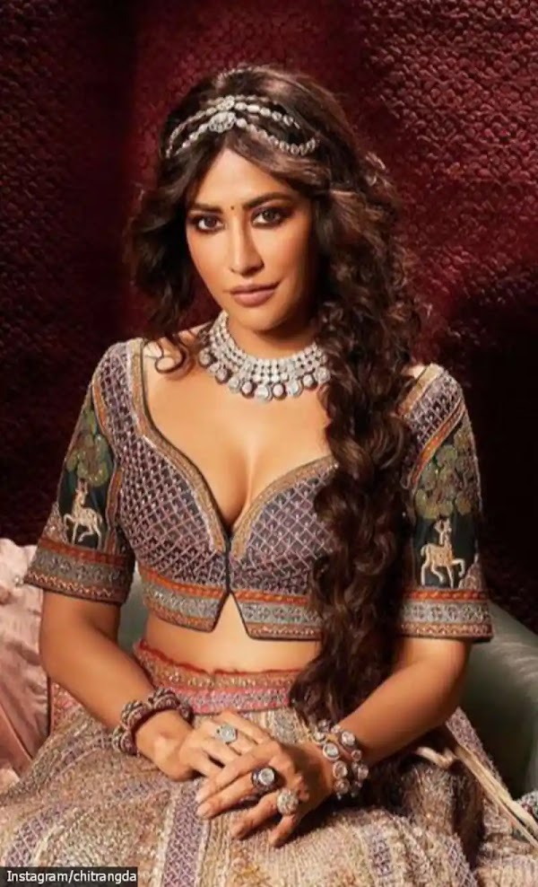 chitrangda singh cleavage saree deep neckline blouse