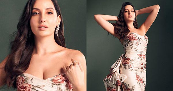 Nora Fatehi looks simply stunning in this off shoulder flower patterned dress – see latest pictures.