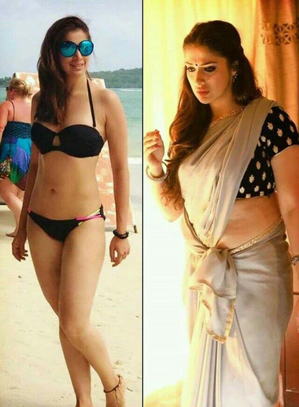 saree vs bikini indian actress