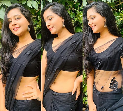 Kajal Tiwari saree hot photos