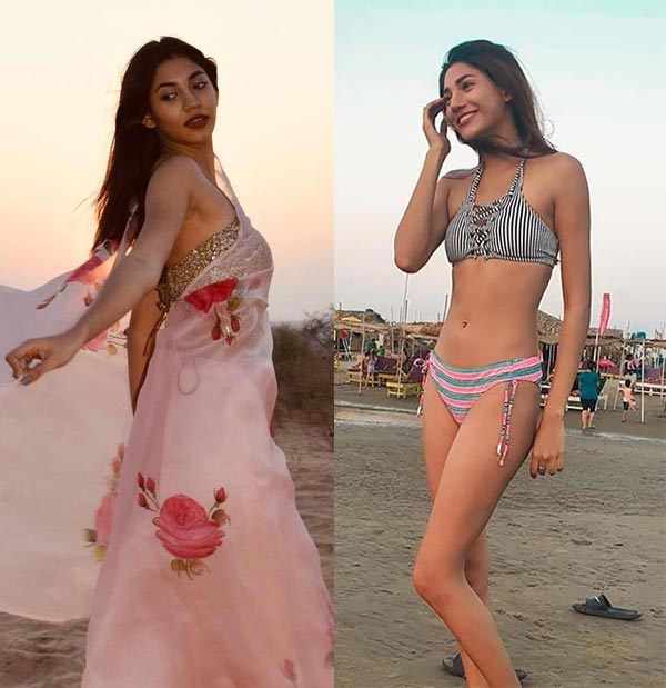 saree vs bikini indian actress