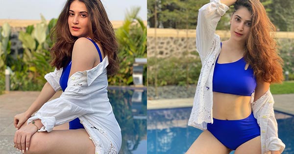 Shivaleeka Oberoi blue bikini sexy body