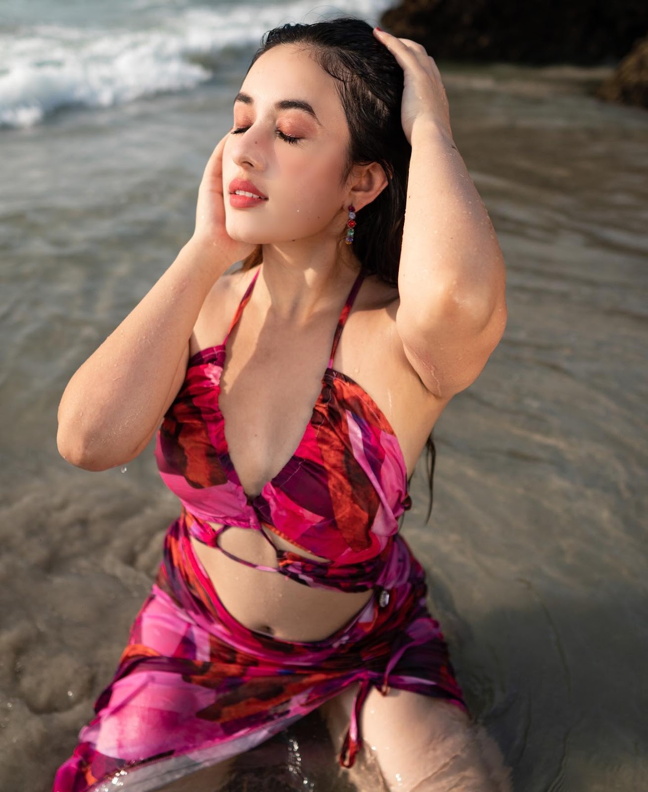 Aditi Budhathoki wet swimsuit photoshoot