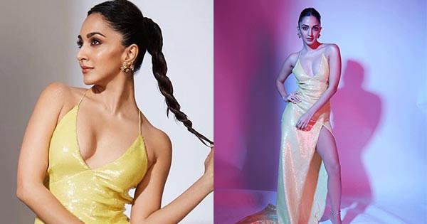 Kiara Advani in this thigh high slit golden dress is too hot to handle – see latest photos.