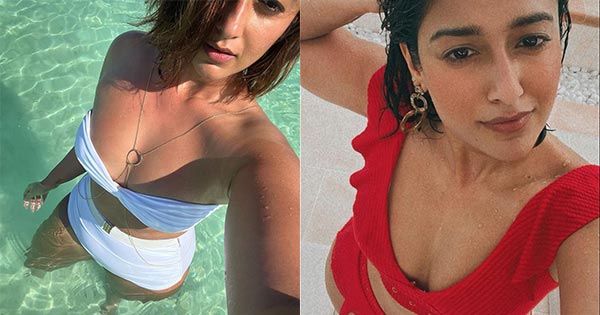 Ileana D’cruz in red and white bikini looks sizzling hot – see now.