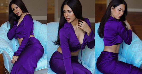 Sonam Bajwa looking stunning hot in this purple outfit – see new photoshoot.