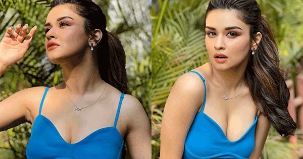 Avneet Kaur in a blue outfit with hair tied in a ponytail shows her style – see now.