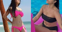 indian tv off shoulder bikini tube top