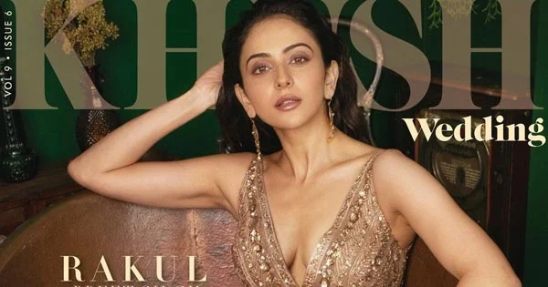 Rakul Preet in cleavage baring bridal outfit sets temperature soaring – see latest hot photos.