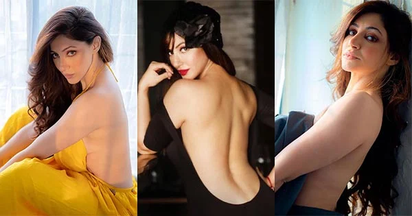 Reyhnaa Pandit hot photos in backless dresses and sarees – sexy Indian TV actress.