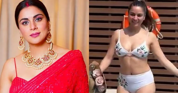 Newly wed Shraddha Arya in bikini with chooda – hot viral video.