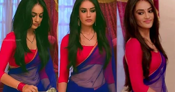 Surbhi Jyoti in sheer saree looking sizzling hot – GIFs.