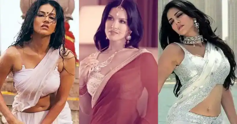 25 hot and beautiful photos of Sunny Leone in saree.