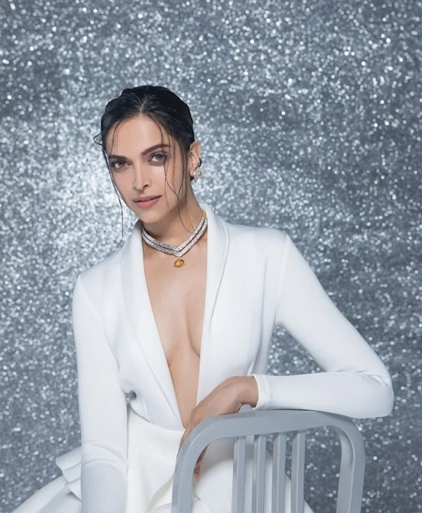 deepika padukone braless white blazer bollywood actress