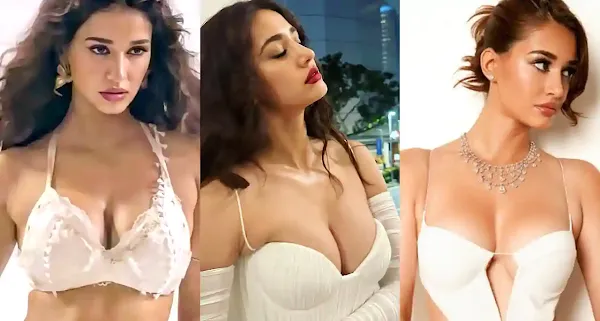 11 photos of Disha Patani flaunting ample cleavage in white outfits and raising the heat.