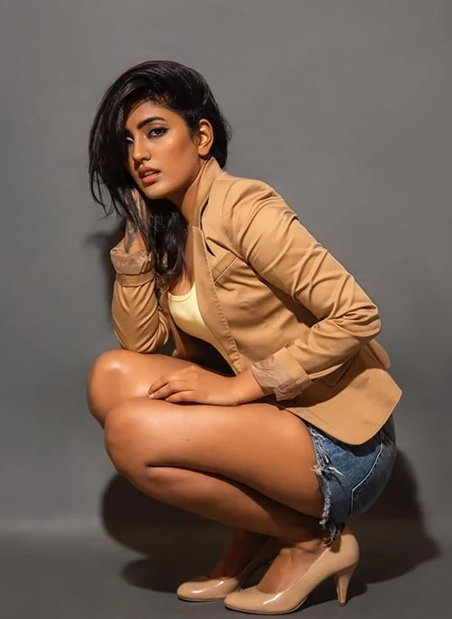 eesha rebba shorts sexy legs south actress