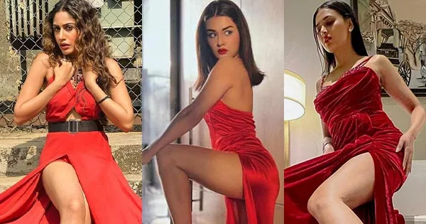 10 Indian TV actresses in high slit red dress flaunting their sexy legs – see now.