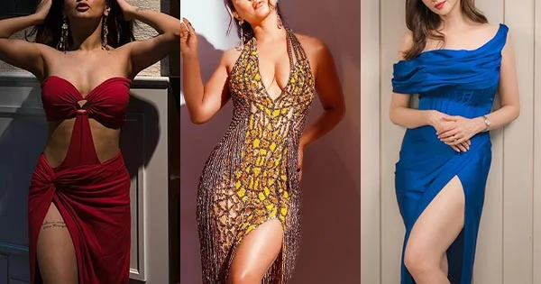 35 hottest Indian TV actresses of 2023 in high slit dresses flaunting their sexy legs.