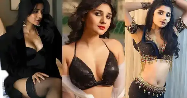 kanika mann black outfits hot actress