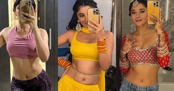 kanika mann selfie navel hot tv actress