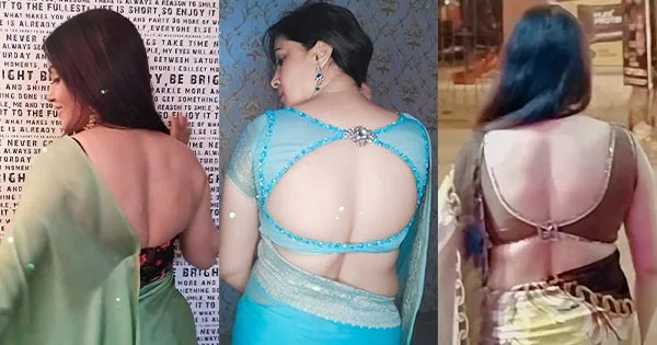 Pooja Singh Rajpoot in backless sarees raising the heat – see now.