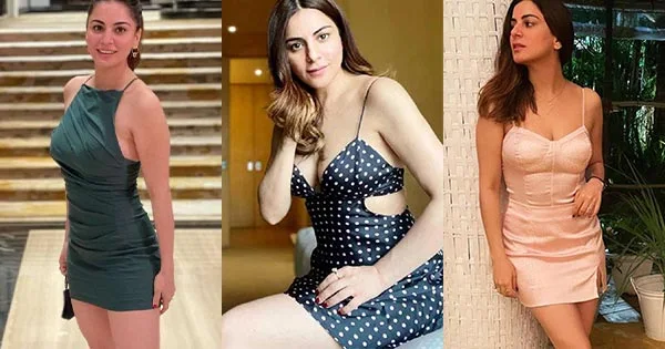 10 hot photos of Shraddha Arya in short dresses flaunting her sexy legs.