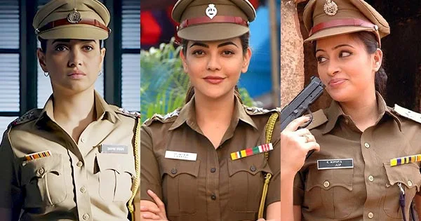 15 South Indian film actresses in Police uniform.