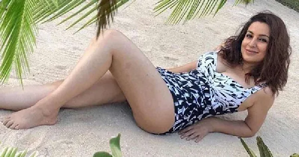 tisca chopra swimsuit legs hot actress