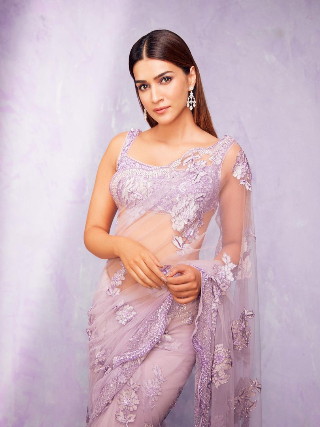 Kriti sanon sheer saree hot bollywood actress