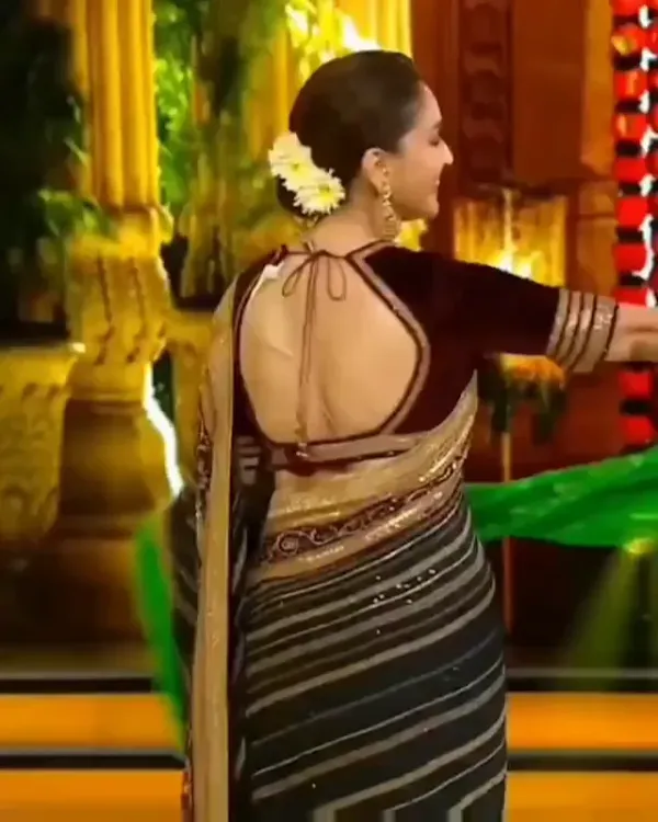 madhuri dixit backless saree hot actress sexy back