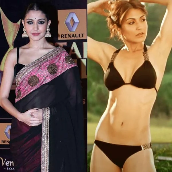 Anushka Sharma saree vs bikini bollywood actress