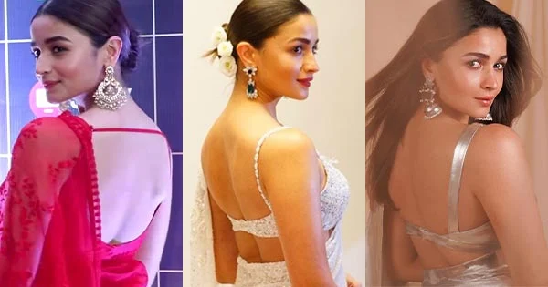 15 hot photos of Alia Bhatt flaunting her sexy back in sarees, dresses and bikini.