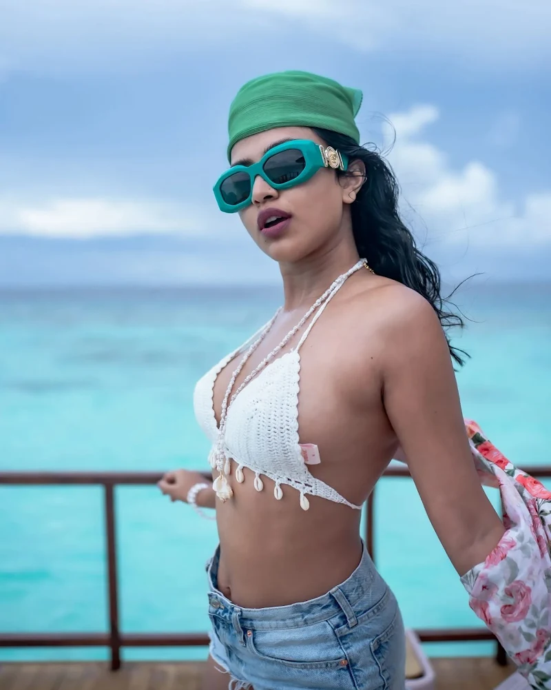 Amala Paul Crocheted bikini hot bollywood actress