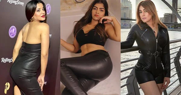 7 hot Bhojpuri actresses in leather/latex outfits.