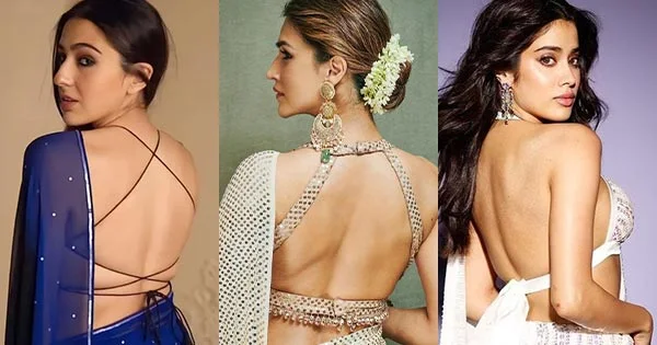 backless saree hot bollywood actress