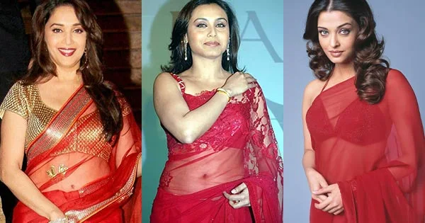 15 Bollywood actresses in sheer red sarees raising the heat.