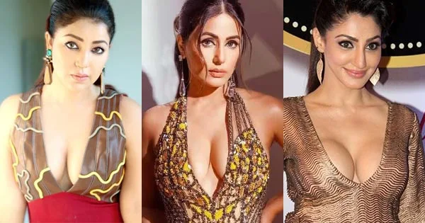 9 Indian TV actresses who showed ample cleavage at red carpet and turned heads with their bold stylish look.