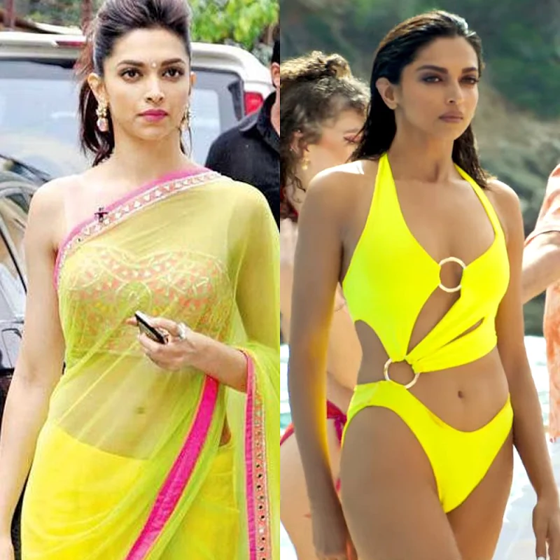 Deepika Padukone- saree vs bikini – 9.