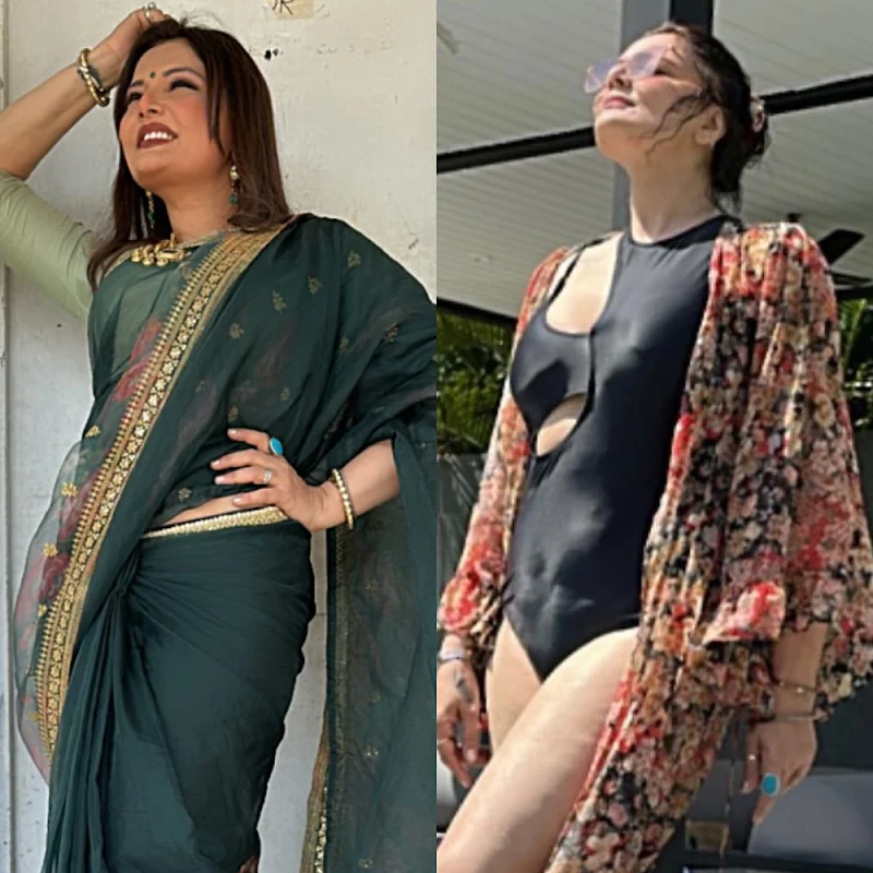 Deepshikha Nagpal – saree vs bikini – 124.