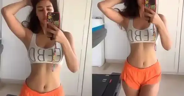 disha patani bra shorts navel sexy body selfie