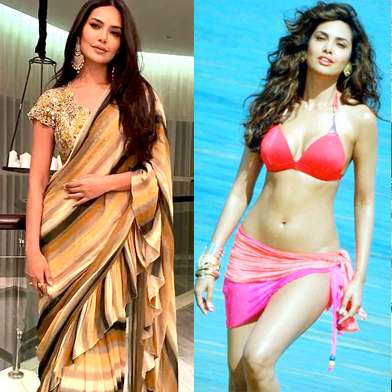 Esha Gupta saree vs bikini hot actress