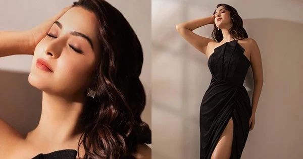 Esshanya Maheshwari in risky high slit black dress is too hot to handle – see now.