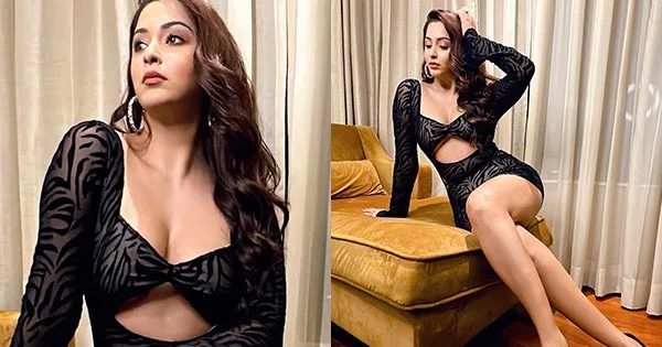 Esshanya Maheshwari flaunts her sexy long legs in short black dress – see now.