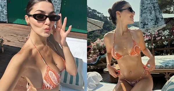 Turkish actress, Hande Ercel, in tiny string bikini set things on fire – see now.